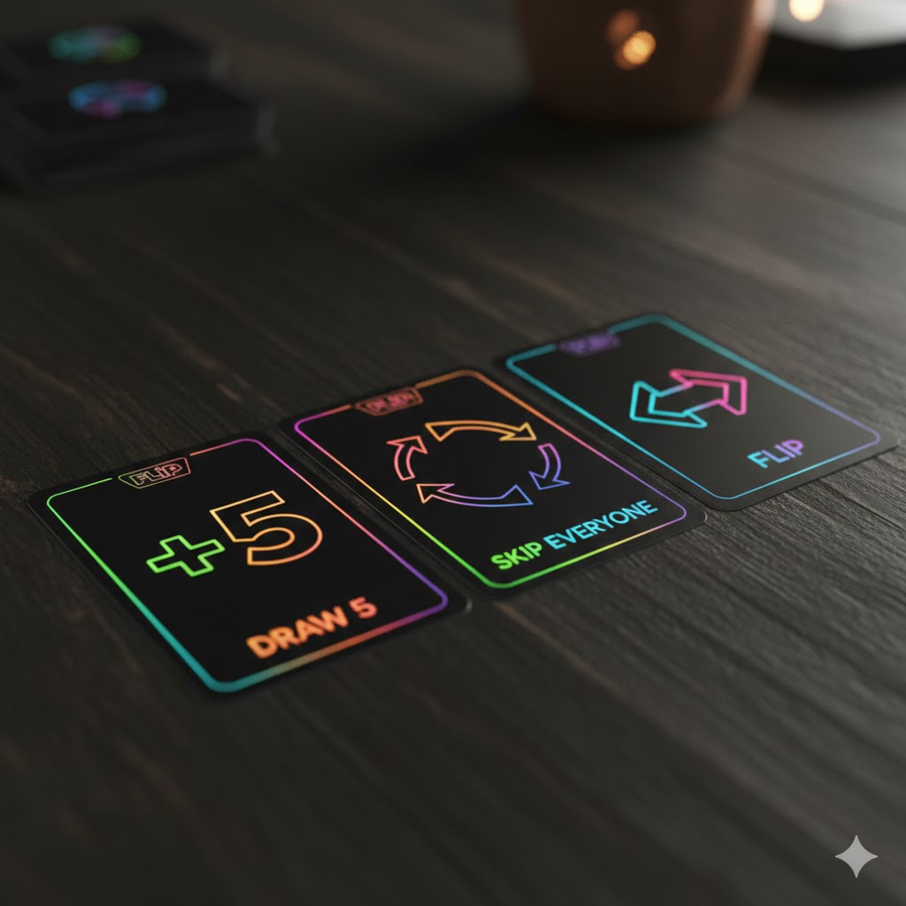 uno flip kort betydning